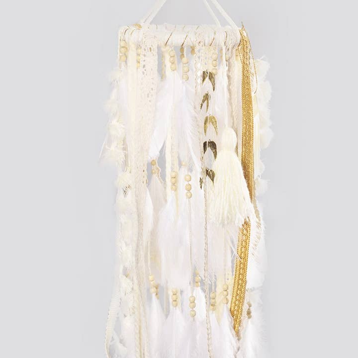 Handmade MOBILE Dream Catcher for BABY ROOM BEIGE JOFIEL for wholesale by MANIK