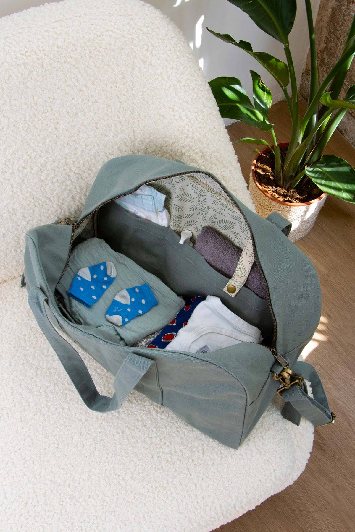 Hindbag - Wholesale Diaper Bag - Baby - Basile Sage Diaper Bag2