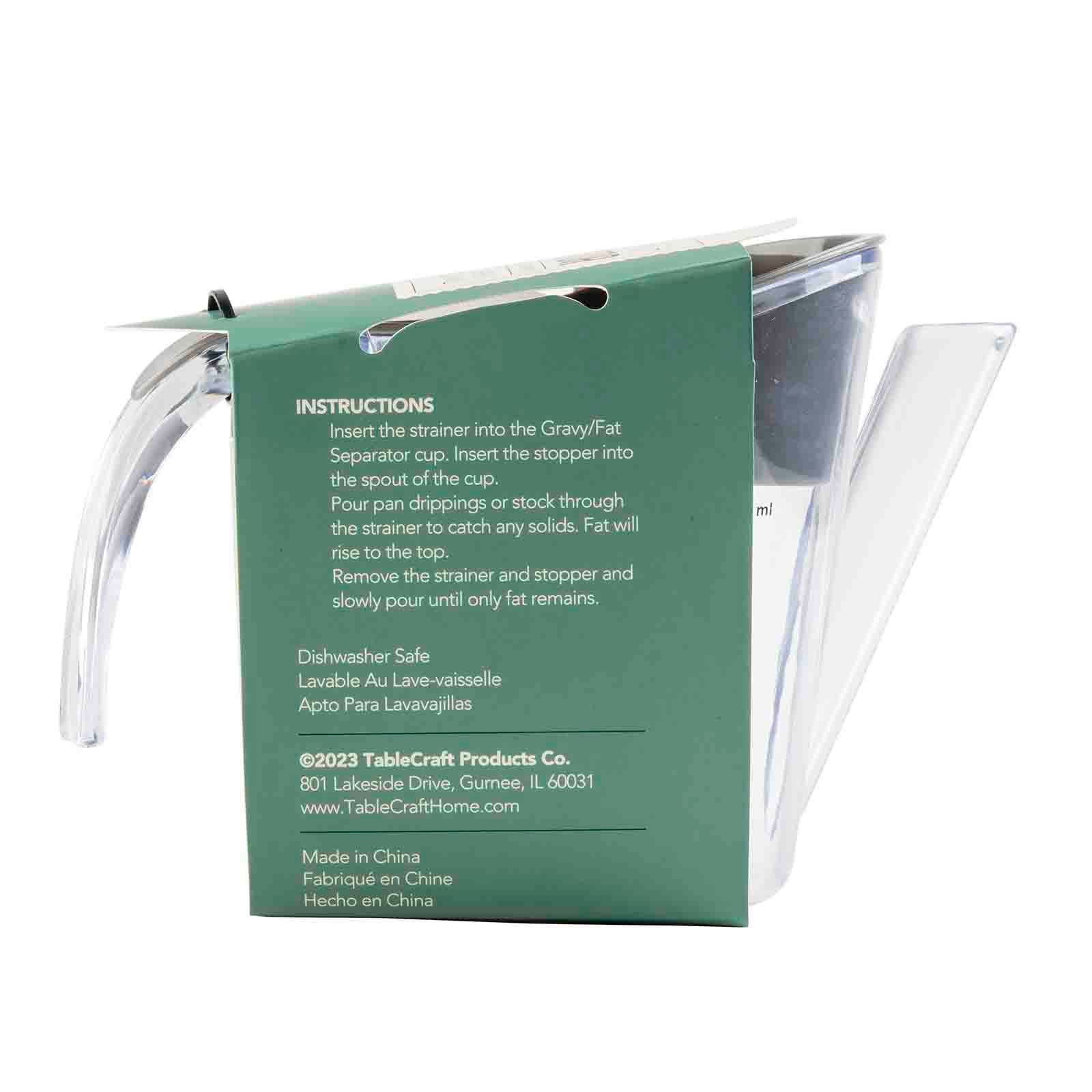 TableCraft Products Company - Vente Ustensile/gadget de cuisine - Séparateur de sauce/graisse, 16 oz11