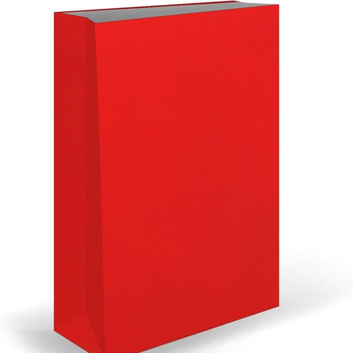 Sacs kraft rouges pour cadeaux et nourriture x250 pour la vente par MEDEL OFFICE