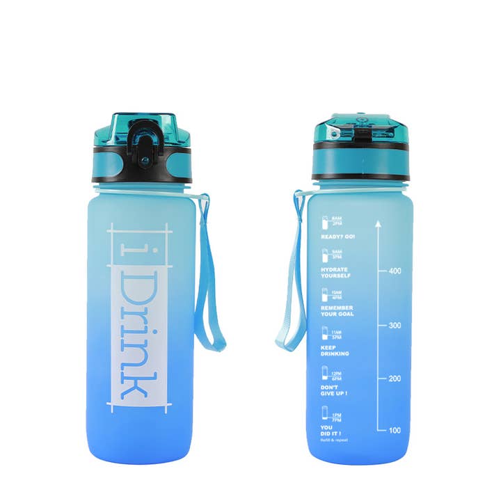 Tritan Bottle 750 ml light blue and blue for wholesale by I-Total, I-Drink