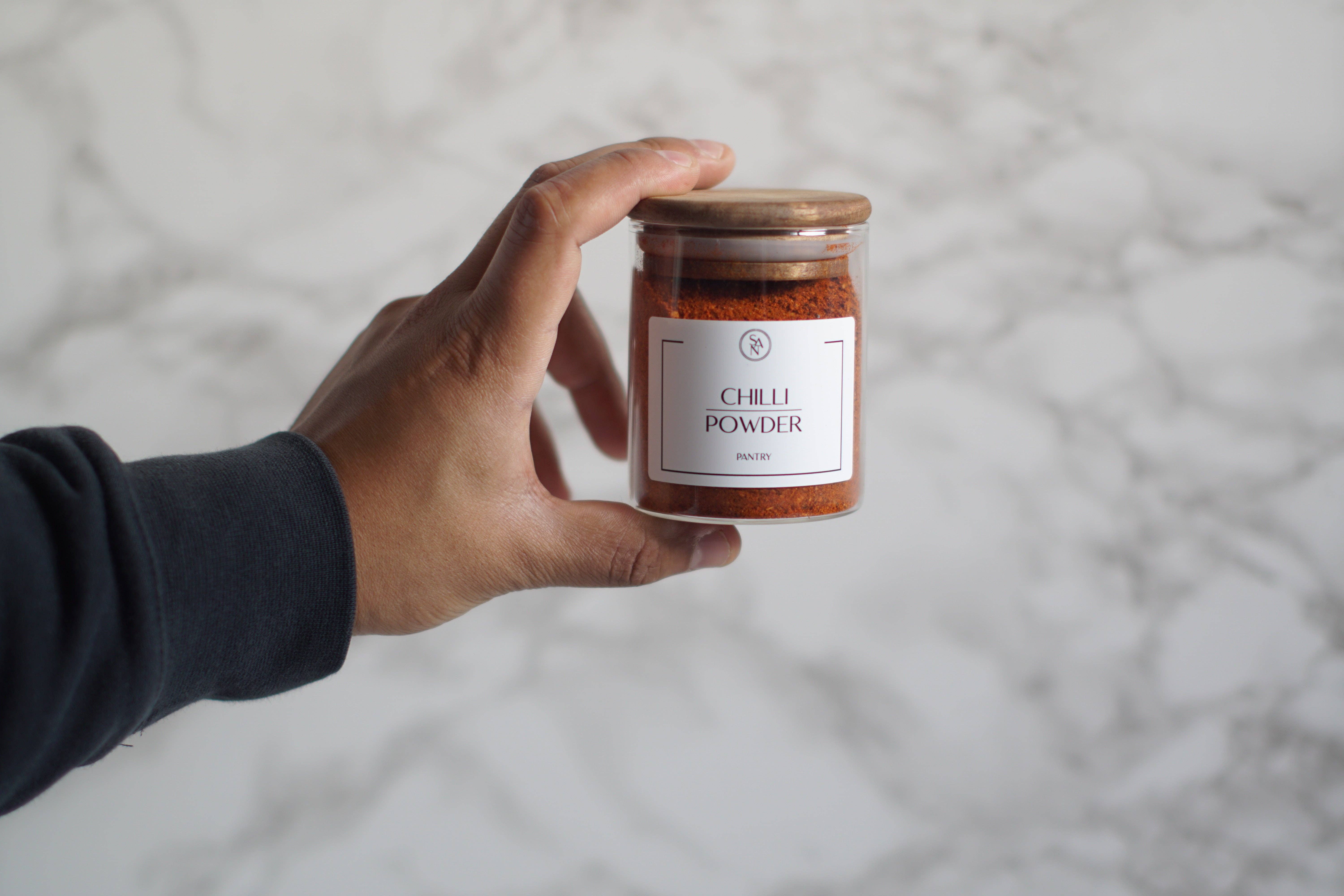 So At Nature - Wholesale Jar - Round Glass Spice Jars With Labels  Airtight Acacia Wooden L2