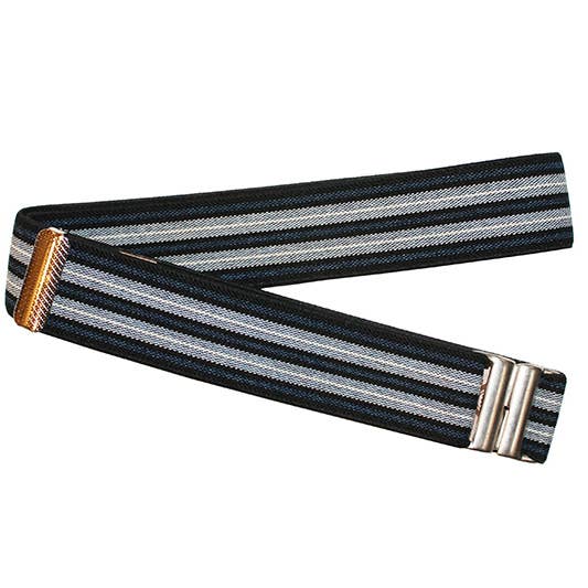 Beige Herringbone Adjustable Elastic Belt for wholesale by Lara Moti