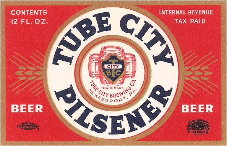 Found Image Press - Wholesale Sticker - Sticker BV-313 Tube City Pilsener Label0