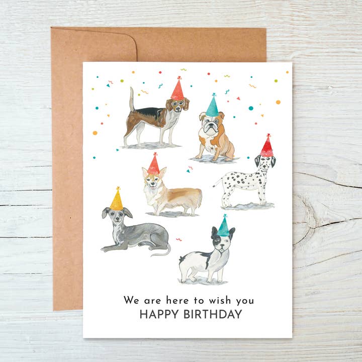 ColorOnTheCrib Inc. - Wholesale Verjaardagskaartje - Verjaardagskaart voor honden, Gelukkige verjaardagskaart, Hondenkaarten1