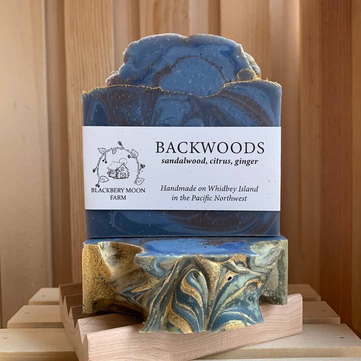 Backwoods Soap for wholesale by Blackberry Moon Farm Body Care