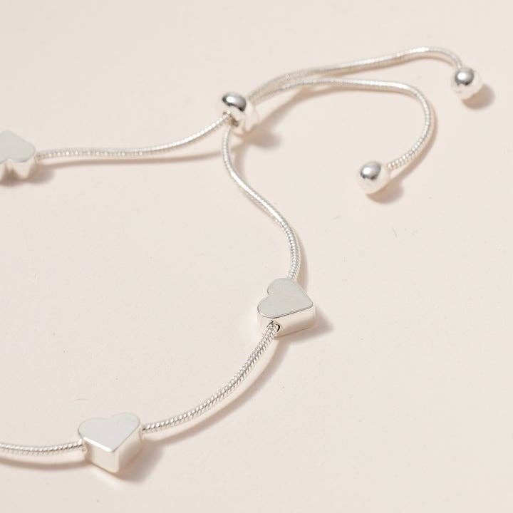 StarryNYC - Wholesale Charm/Dangle Bracelet - Heart Brass Charm Personalized Pull Tie Bracelet