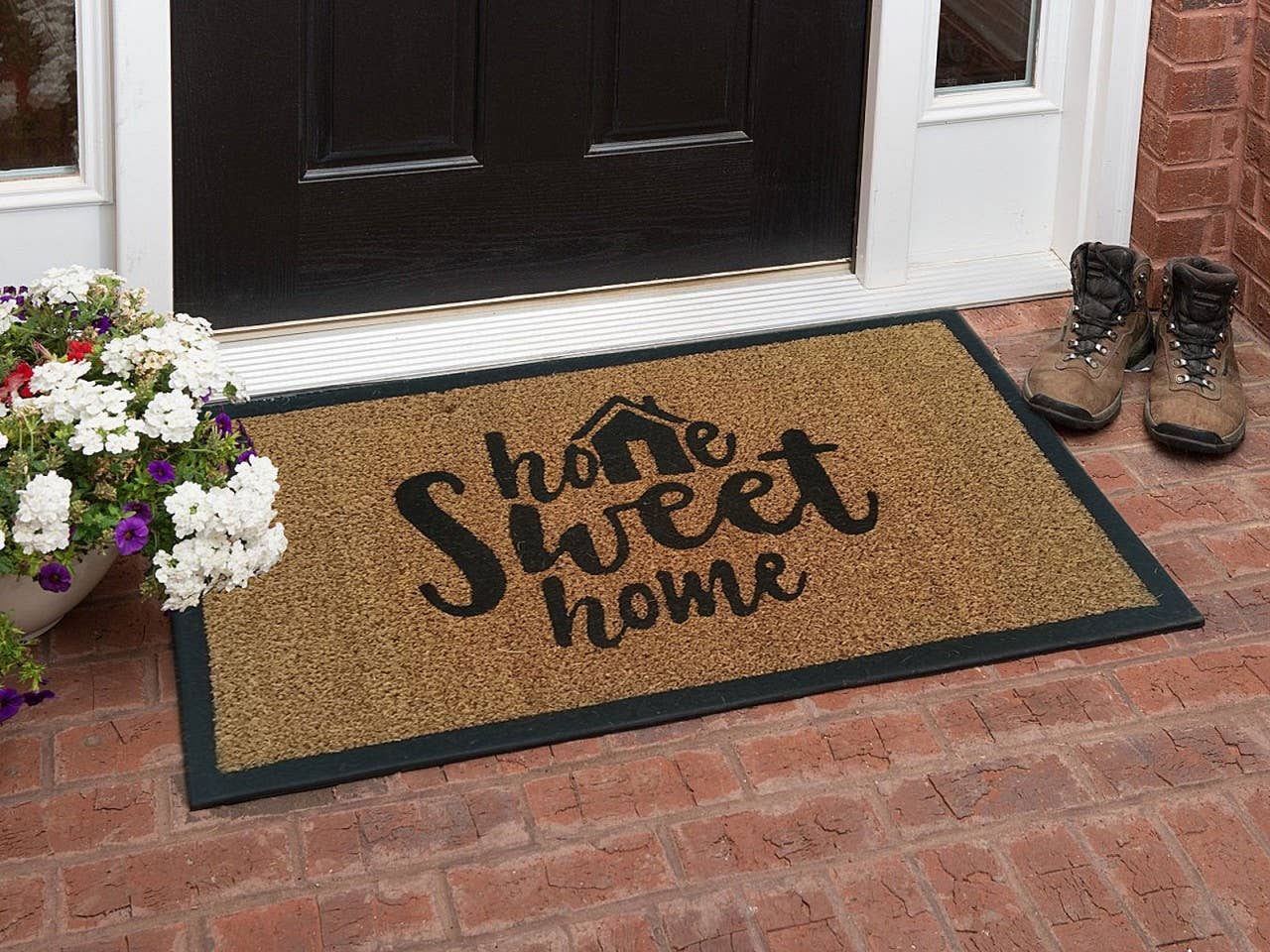 Voglrieder - Vente Paillasson - Paillasson en coco 60 x 40 cm avec motifs pour porte d'entrée7