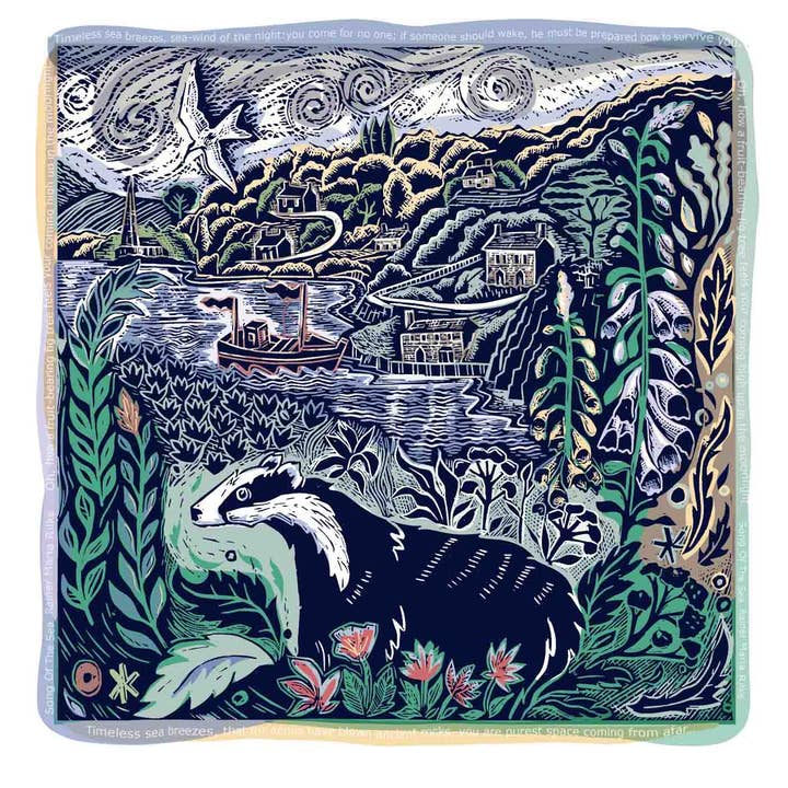 Lino Beach Dachs Kunstdruck, 30x30 cm für den Großhandel von Jamie Poole