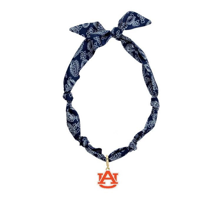 Auburn Tigers Logo Bandana Scarf Necklace for wholesale by Canvas Style