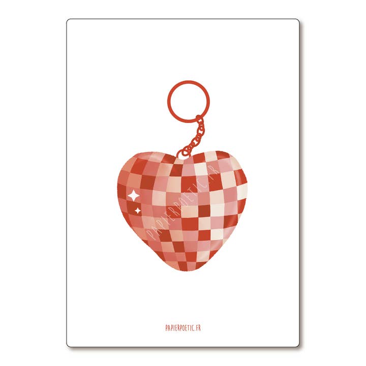 Carte Postale / Card "Cœur à facettes" pour la vente par Papier Poetic