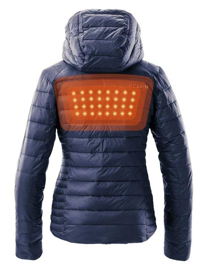 Kelvin Coats - Wholesale Puffer Jacket - Women's - Aura Women’s Heated Jacket Blue