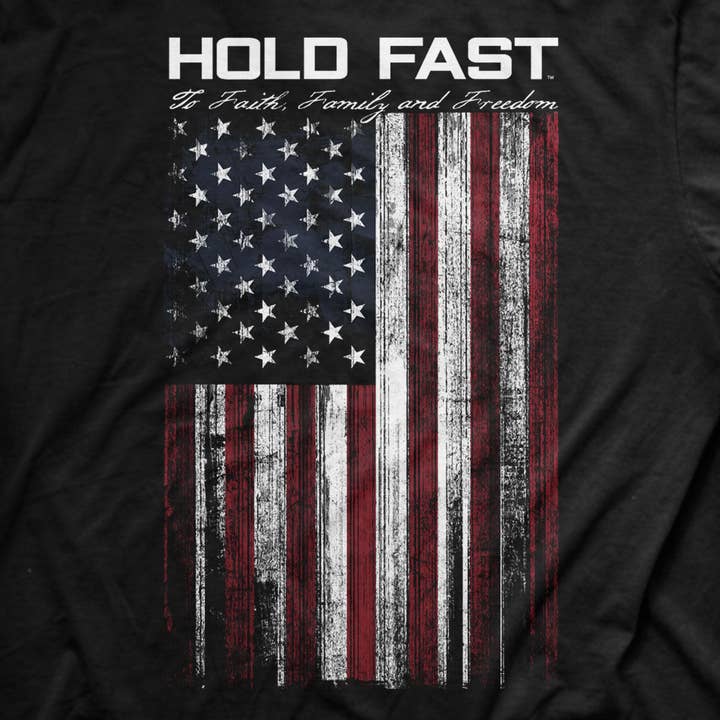 Noir T-shirt HOLD FAST pour homme Hold Fast Flag en vente sur Faire4
