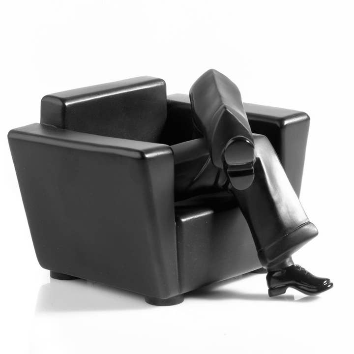 Elements2 Design - Wholesale Decorative Figurine - Re•pose He Sculpture – Black Posable Desktop Art Figure2