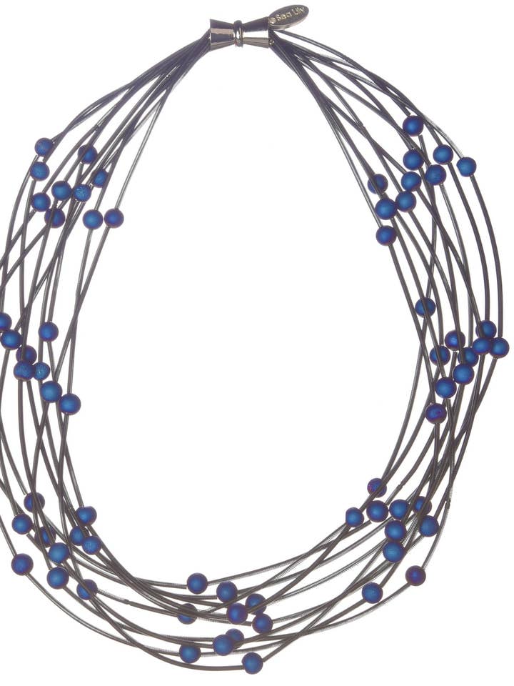 S22O - 10 Layer Black PW N w/ Blue Geode for wholesale by Sea Lily