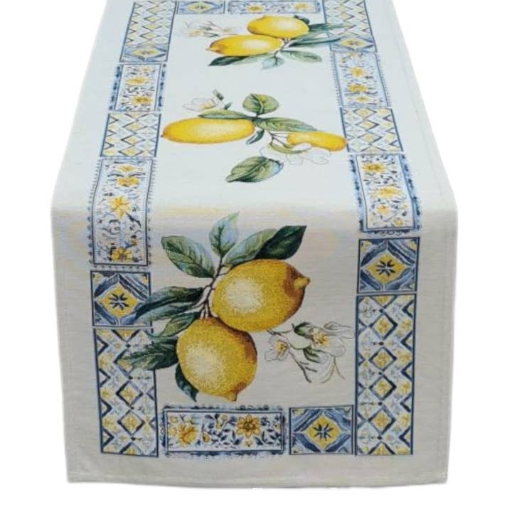 Lunaria Lab - Wholesale Table Runner - Runner Lemons Coastline in Gobelin0