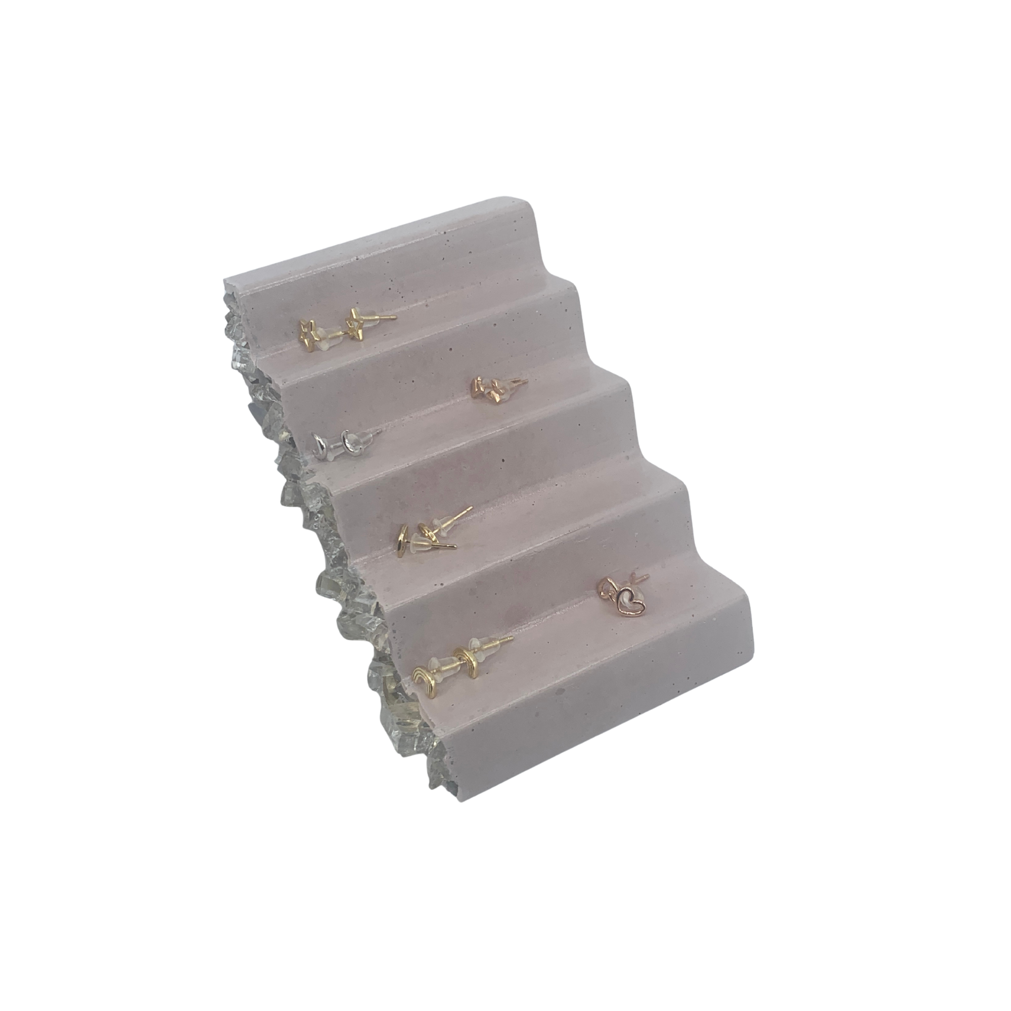 Awkward Auntie - Wholesale Bath Soap Dish - Crystal-Accented Zig Zag Soap Dish0