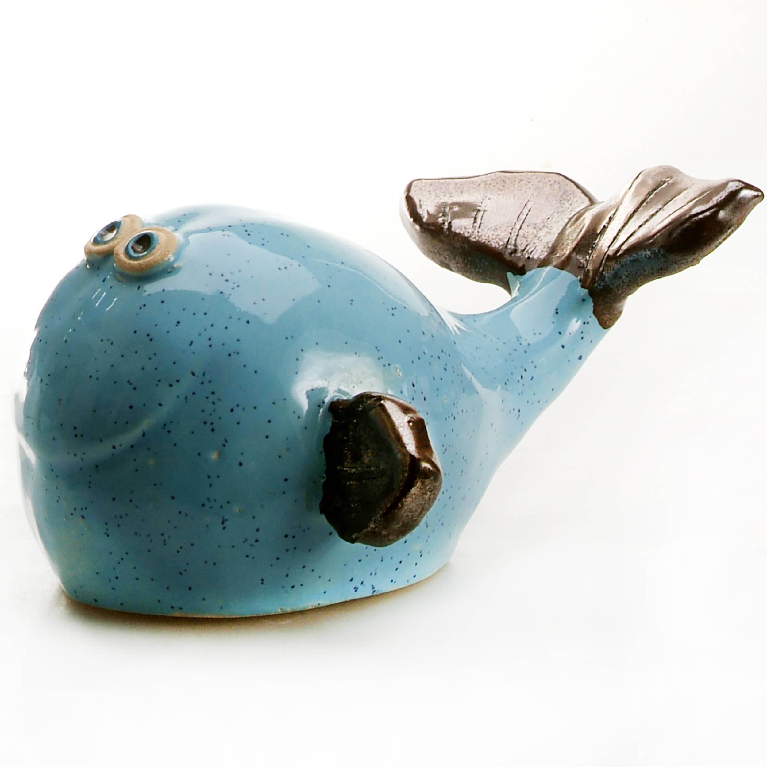 Enigma Supplies - Wholesale Decorative Figurine - Whale in Pastel Blue Ceramic Figurine | L & S3