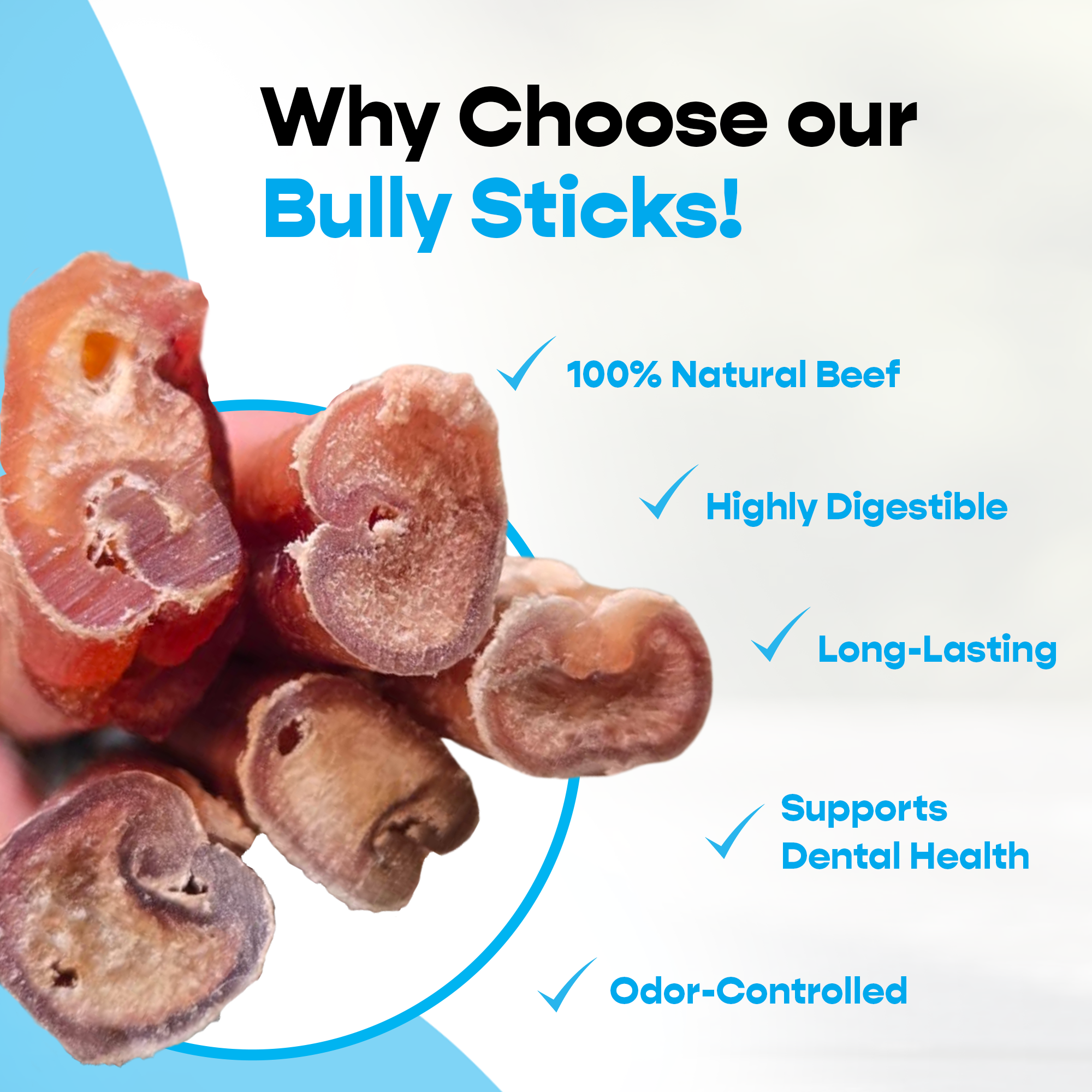 Mighty Chewz - Wholesale Pet Treats - Dog - 12" Thick Bully Sticks - Refill Pack2