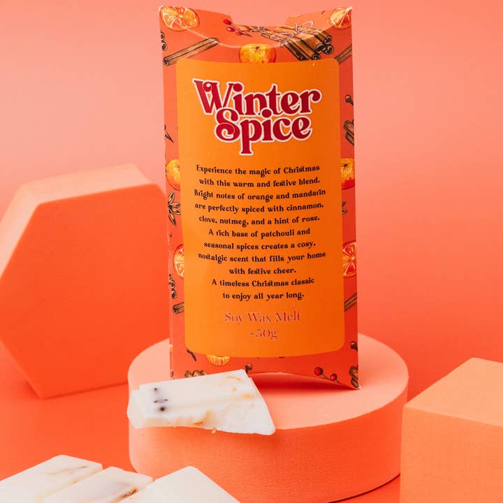 Winterkruidengeur – Sterk Geurende Sojawas Smelt Snap Bar voor wholesale door The Gifting Knot Ltd