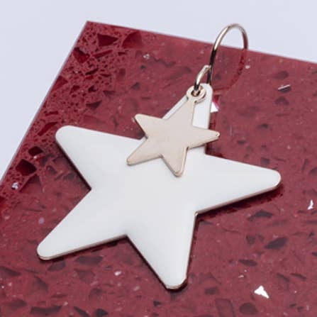 L&S Mono | gold plated | enamel | made in Italy for wholesale by NINA TRA LE NUVOLE