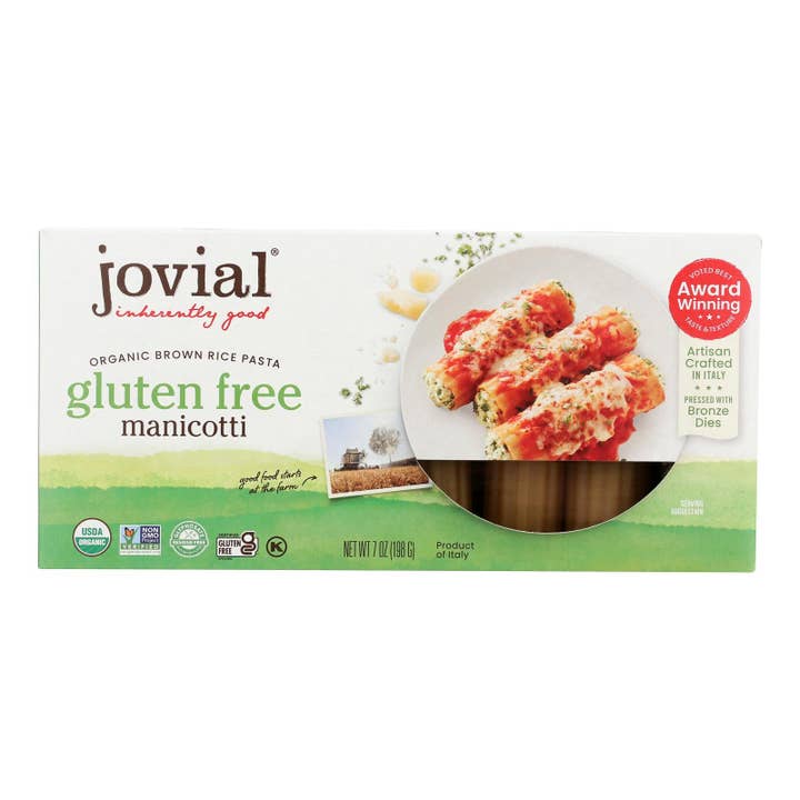 Everyday Supply Co - Wholesale Pasta - Jovial - Gluten Free Pasta - Manicotti - Case Of 12 - 7 Oz.
