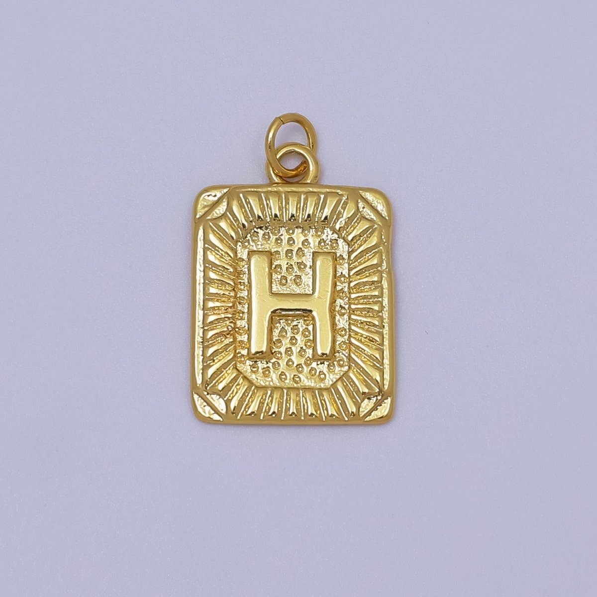 Aim Eternal - Wholesale Individual Charm/Pendant - 24k Gold Filled Initial Tag Letter Charm A - Z Alphabet Letter Tile Charm Pendant Personalized Charm for Designer Inspired Necklace Jewelry Making A716~A7287