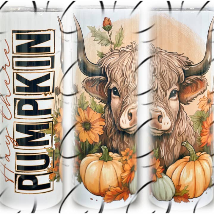 CMD Wholesale - Wholesale Insulated Mug/Tumbler - Hay There Pumpkin 20oz Skinny Tumbler