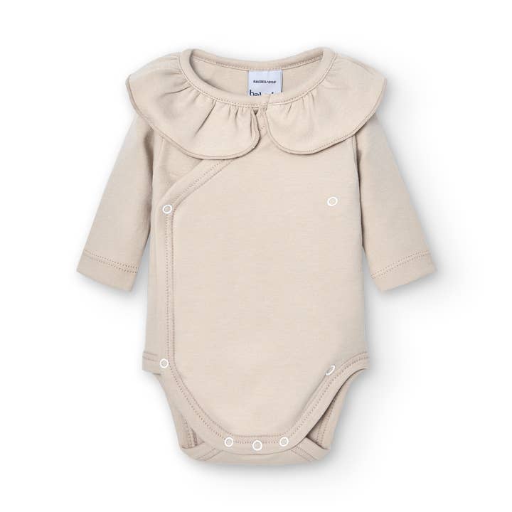 Babidu – wholesale Bodysuit (non-footed) – Baby – Ruffle Neck Crossover Baby Bodysuit