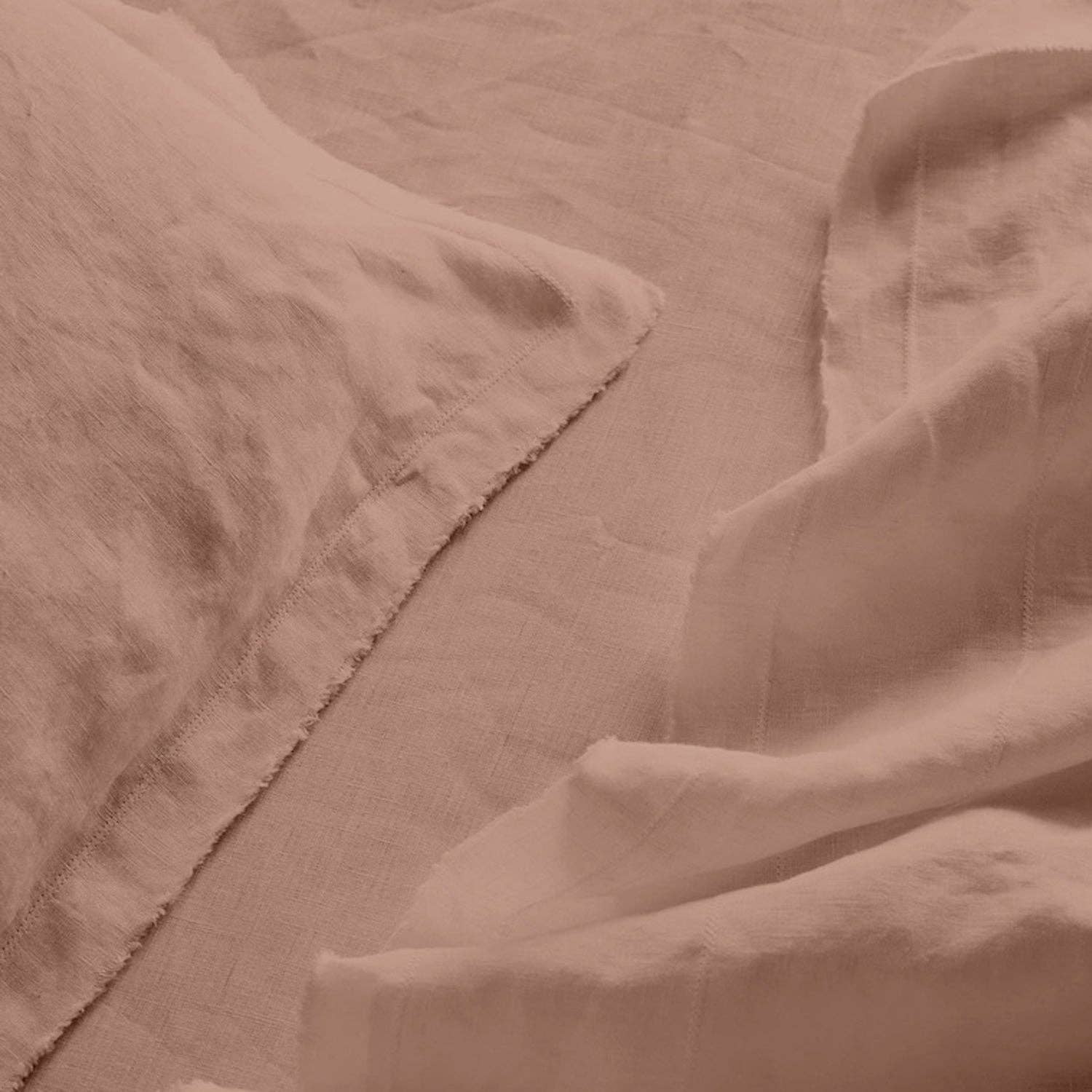 The Tangerine Store - Vente Parure de lit - Housse de couette en lin 100 % pur avec bords francs | Mélange lin et coton | Parure 3 pièces housse de couette ou 4 pièces draps | Fait main | Pré-lavé | Doux2