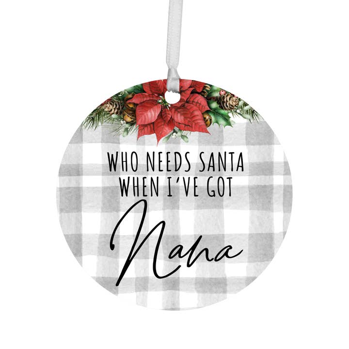 Poinsettia Christmas Ornament – Holiday Gift for Nana for wholesale by LifeSong Milestones