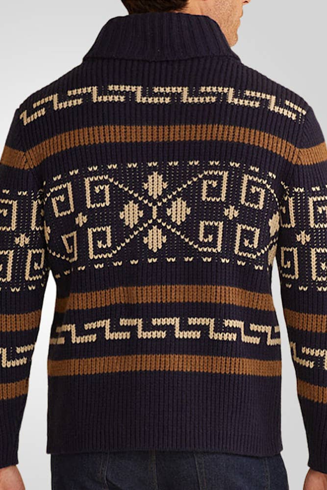 UNISHE – wholesale Cardigan – Men's – Men's Jacquard Knitting Cardigan ZK22409