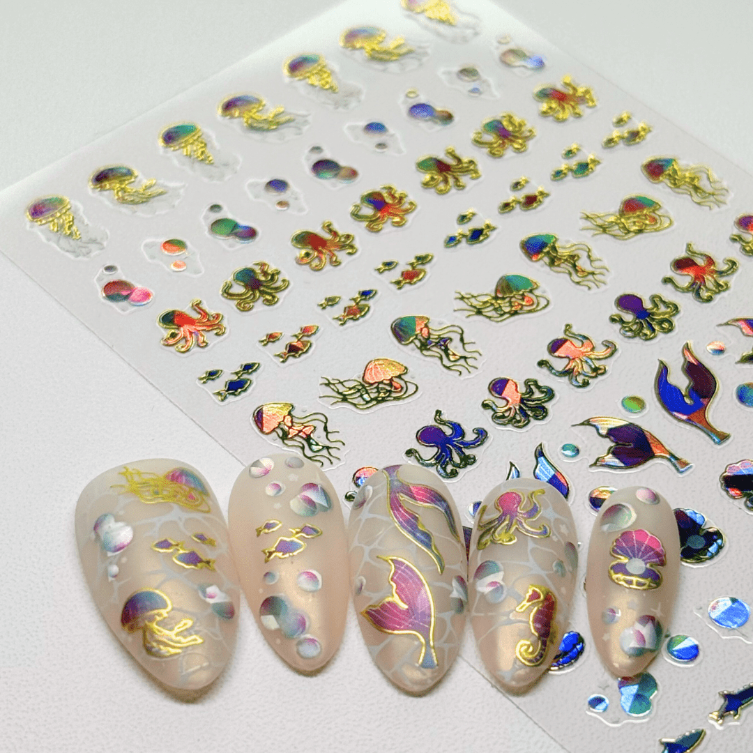 Maniology - Wholesale Nail Art/Decal - Fin & Friends (MS-107) - Nail Art Sticker0