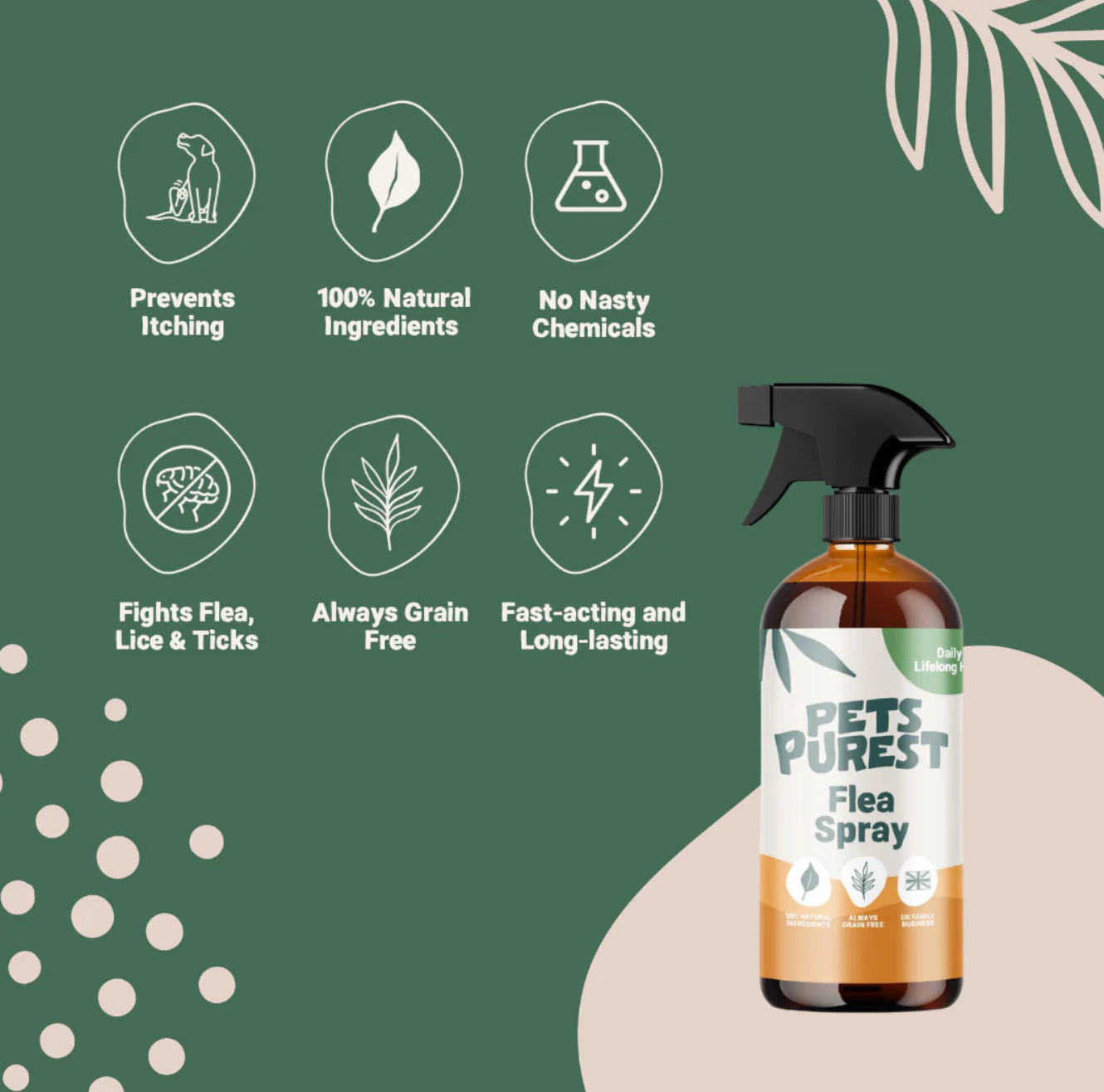 Pets Purest – wholesale Pet flea/tick spray – Pets Purest Flea Treatment For Dogs, Cats & Pet - All Natura2