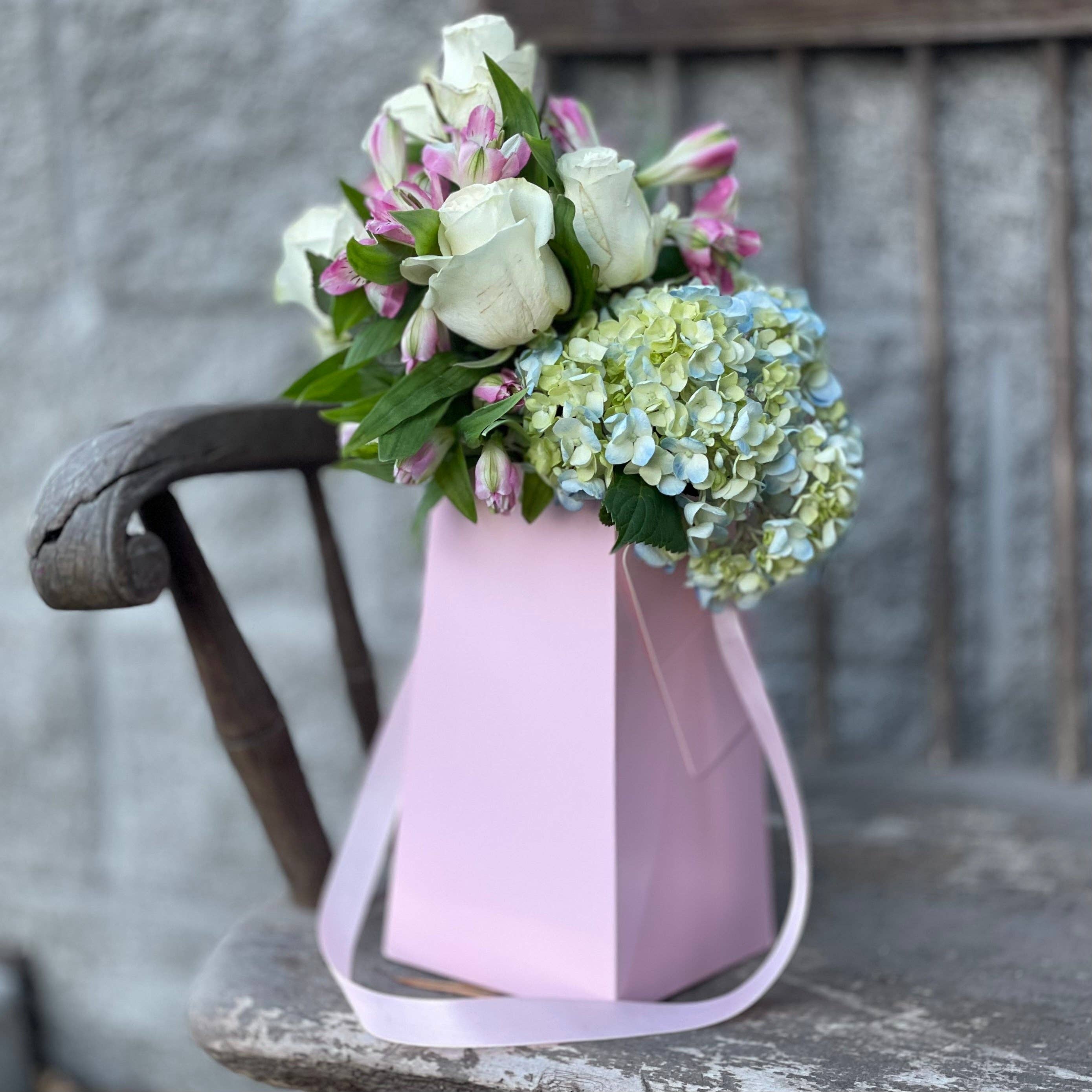 FlowerBox.com - Vendita all'ingrosso Vasi - Vaso in carta Soft Pink FlowerBox riciclabile e impermeabile6