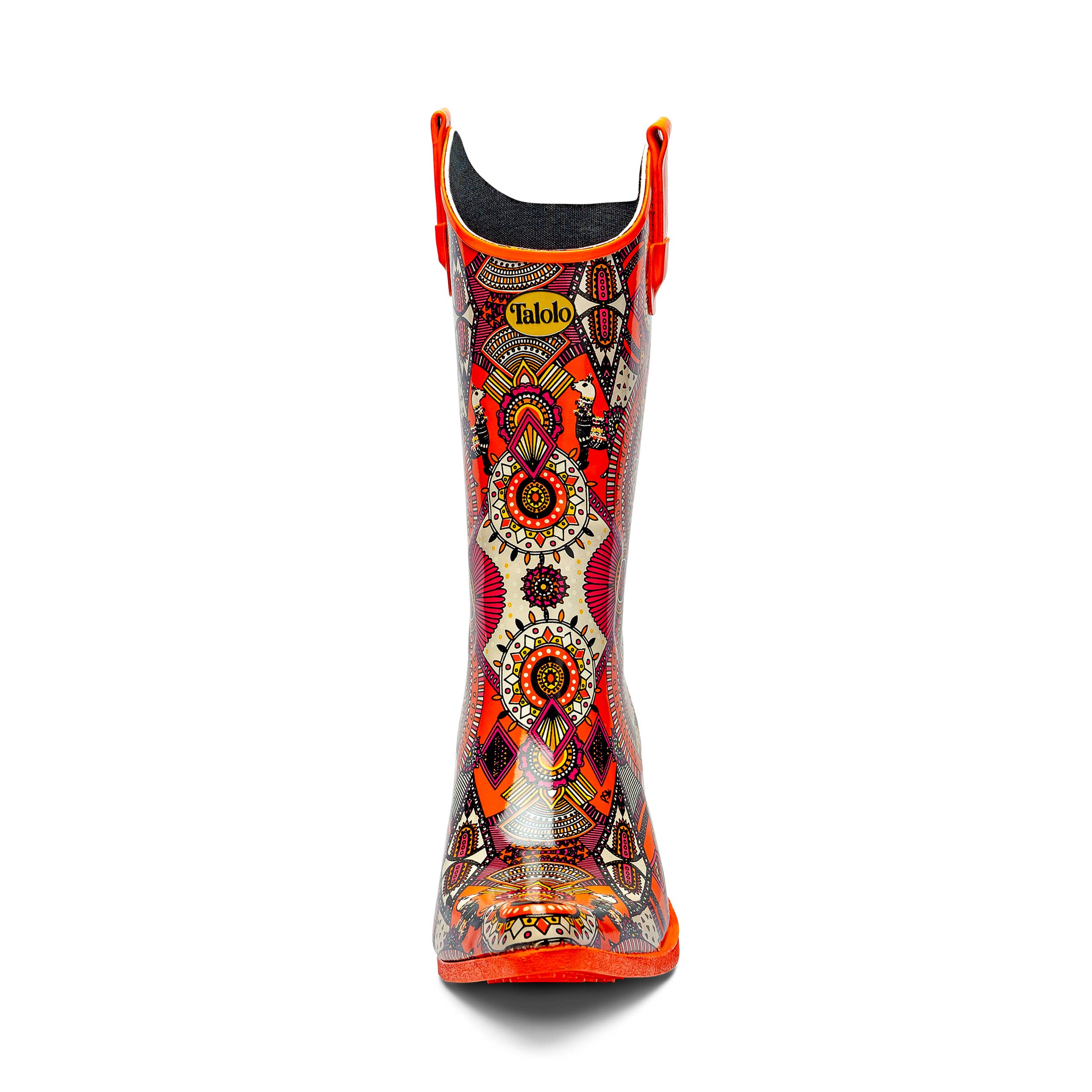 Talolo Boots - Wholesale Cowboy Boots - Women's - Aztec Funk - Bright Orange  Cowboy style welly boots5