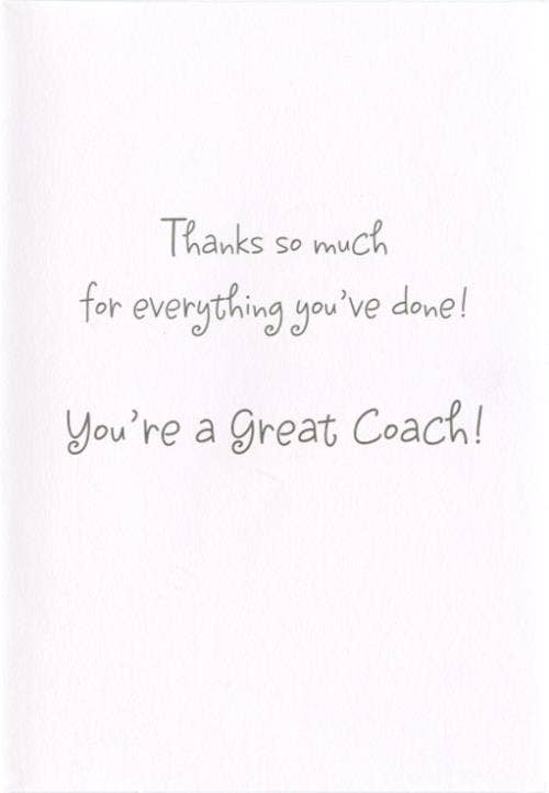 DICKENS INC. - Wholesale Thank You Card - Thank You Coach | GRTC | SM | 24890G1