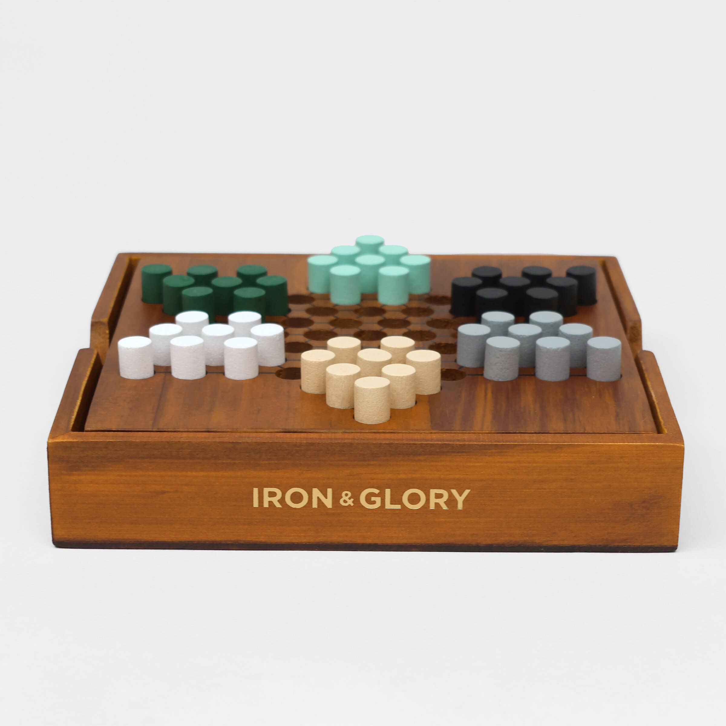 SUCK UK Ltd - USA - Wholesale Board Game - Chinese Checkers - Iron & Glory wooden peg puzzle9