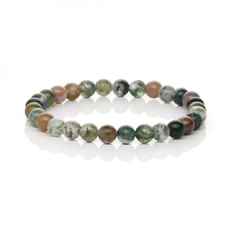 UniArt - Wholesale Cuff Bracelet - Mossy Indian agate bracelet0