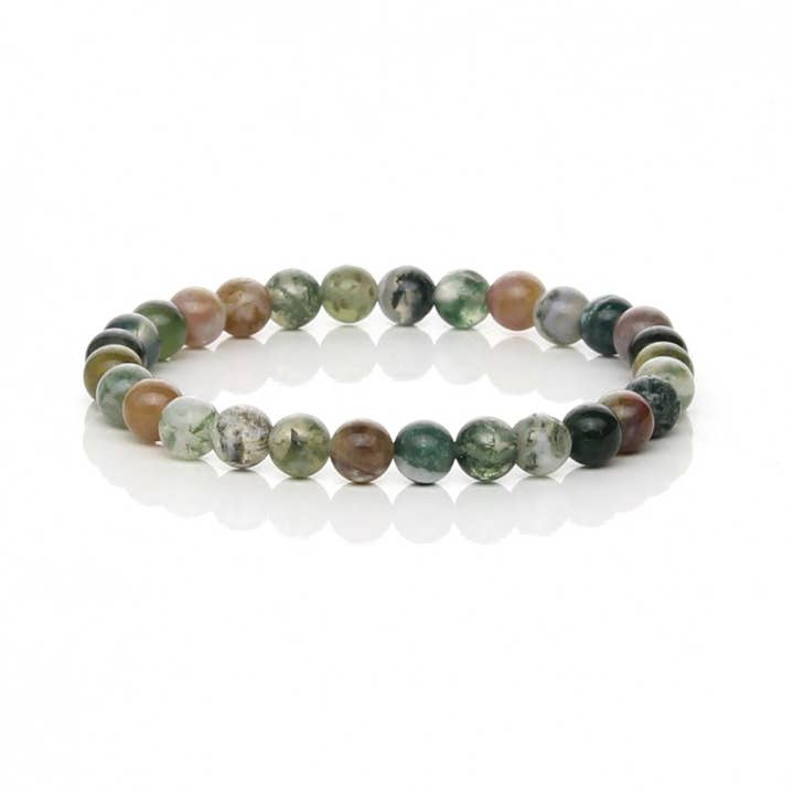 UniArt - Wholesale Cuff Bracelet - Mossy Indian agate bracelet