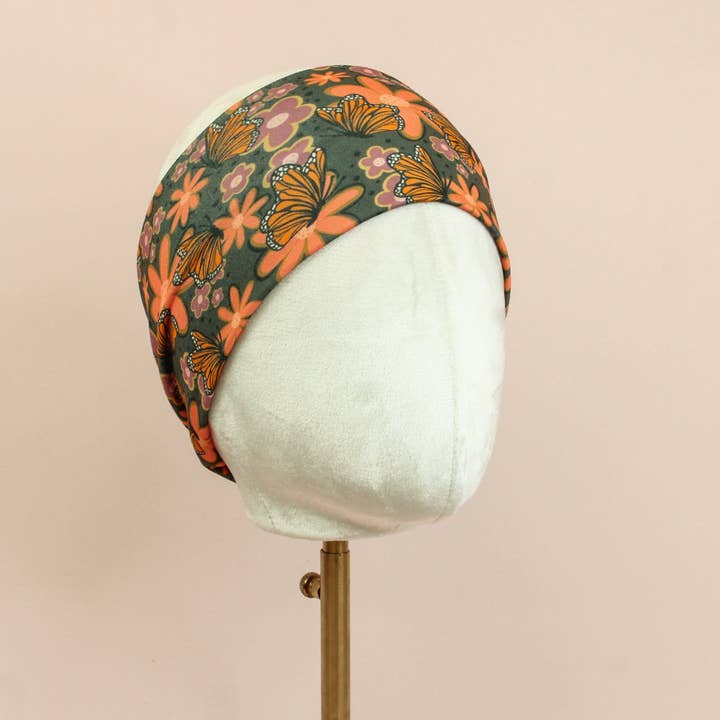 Monarch Garden Stretch-Stirnband für den Großhandel von The Sassy Olive Handmade Headbands