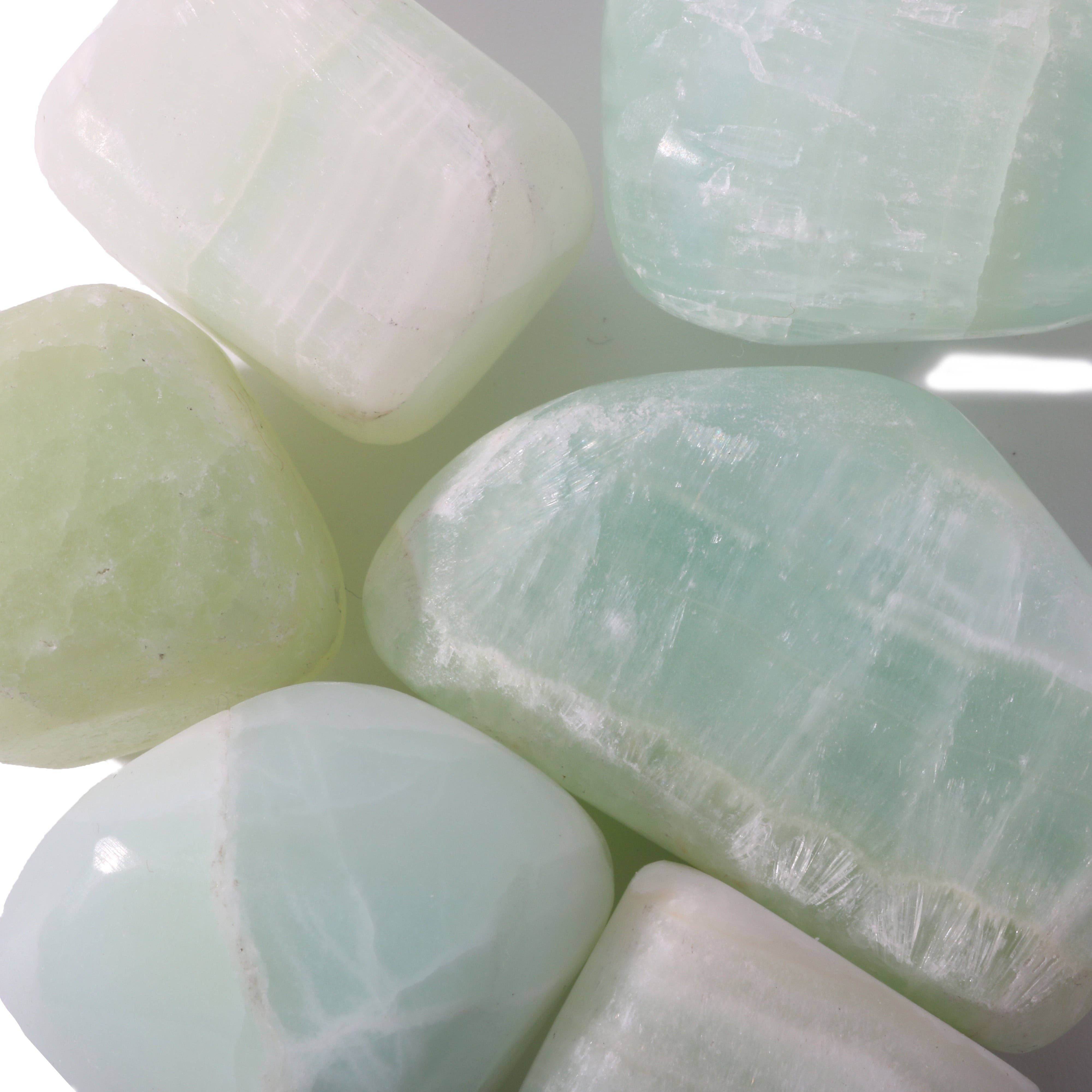Stonebridge Imports - Wholesale Spiritual Stone/Crystal - Pistachio Green Calcite  Tumbled Stones2