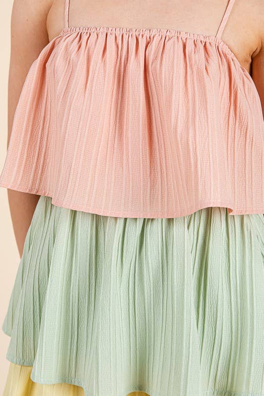 Multi Tiered Pleat Maxi Dress MD51629 for wholesale on Faire3