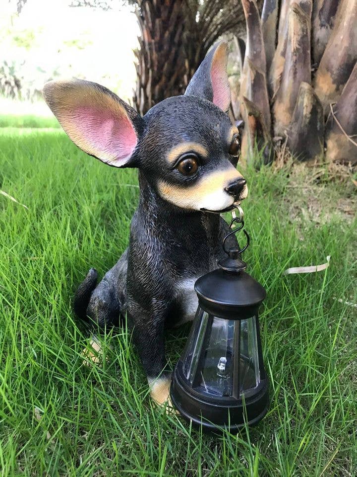 Chihuahua Holding Automic Solar Light - Free Shipping for wholesale by By Mark & Margot