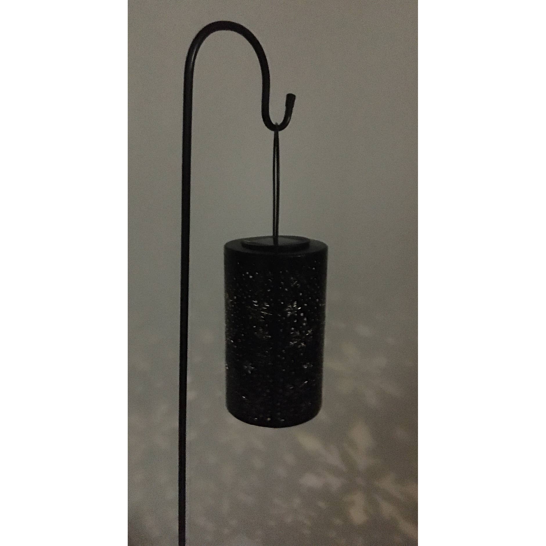 Will's Company - Wholesale Outdoor/Lawn Light - LED Solar Snowflake Lantern with Stake - Black Metal, 32"1