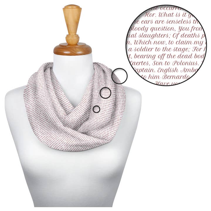 Hamlet - Infinity Scarf for wholesale by Litographs