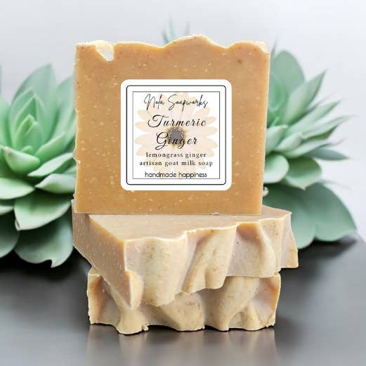 Kurkuma + Ingwer Ziegenmilchseife - 5oz für den Großhandel von NOLA Soap Works