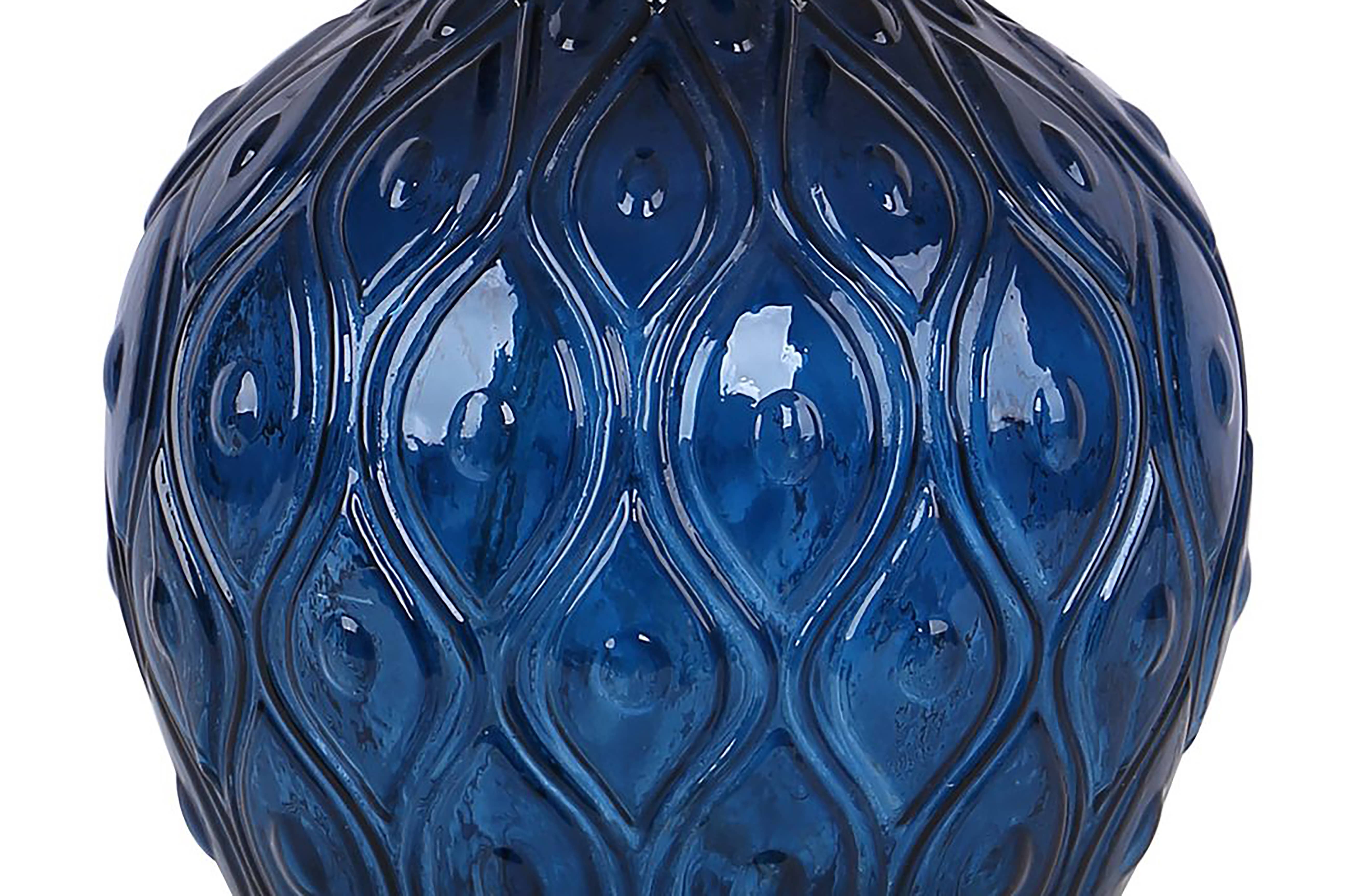 LumiSource and Grandview Gallery - Wholesale Accent/Desk Lamp - 20.5" Glass Table Lamp w/ Patterned Base & Linen Shade (2PK)3