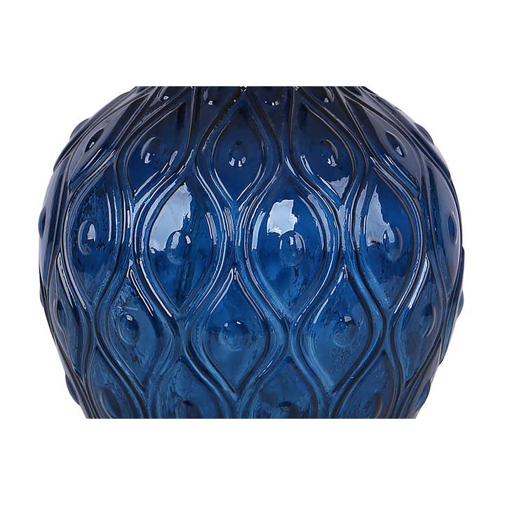 LumiSource and Grandview Gallery - Wholesale Accent/Desk Lamp - 20.5" Glass Table Lamp w/ Patterned Base & Linen Shade (2PK)3