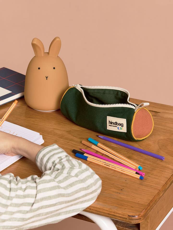 Mia Tricolor Electric Blue Pencil Case for wholesale by Hindbag